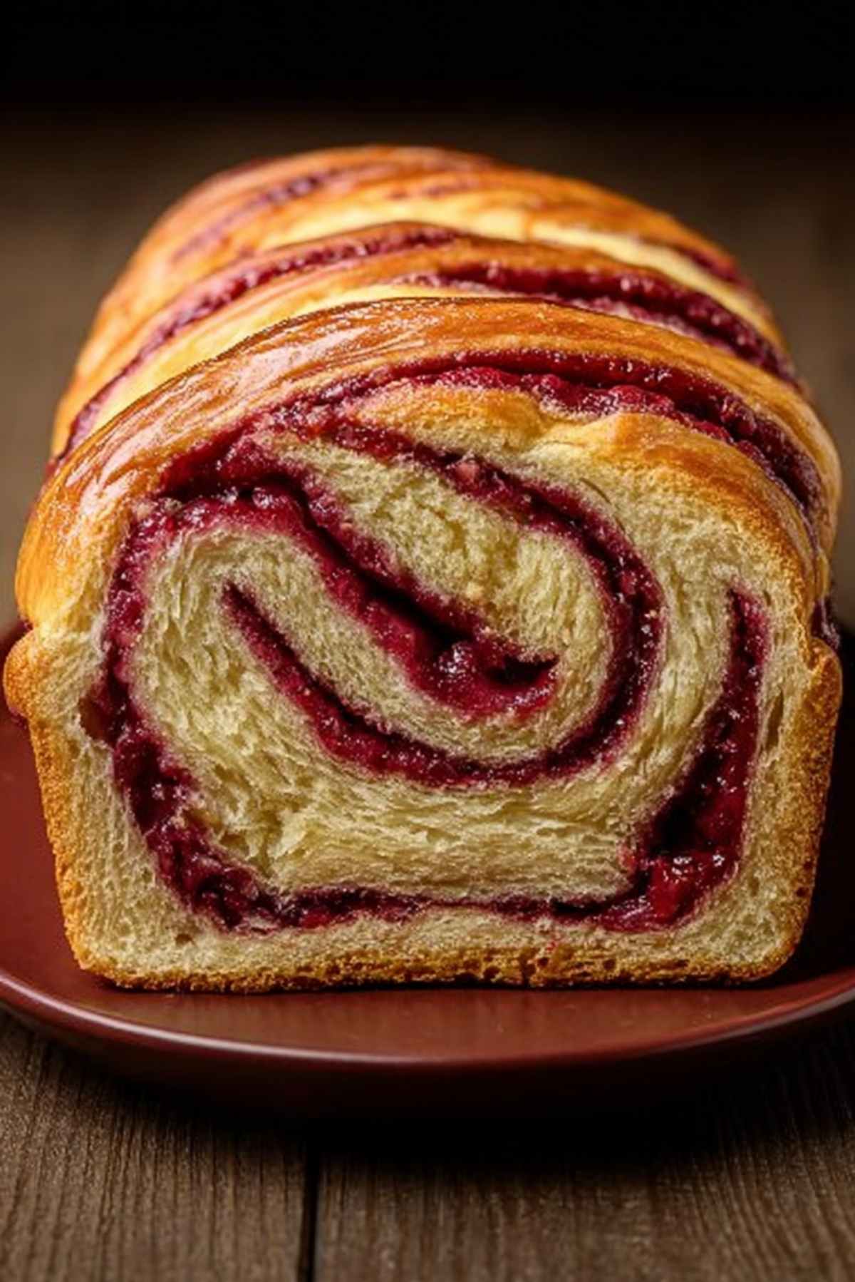 Raspberry Swirl Brioche Loaf