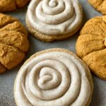 Soft Pumpkin Cookies with Cinnamon Frosting