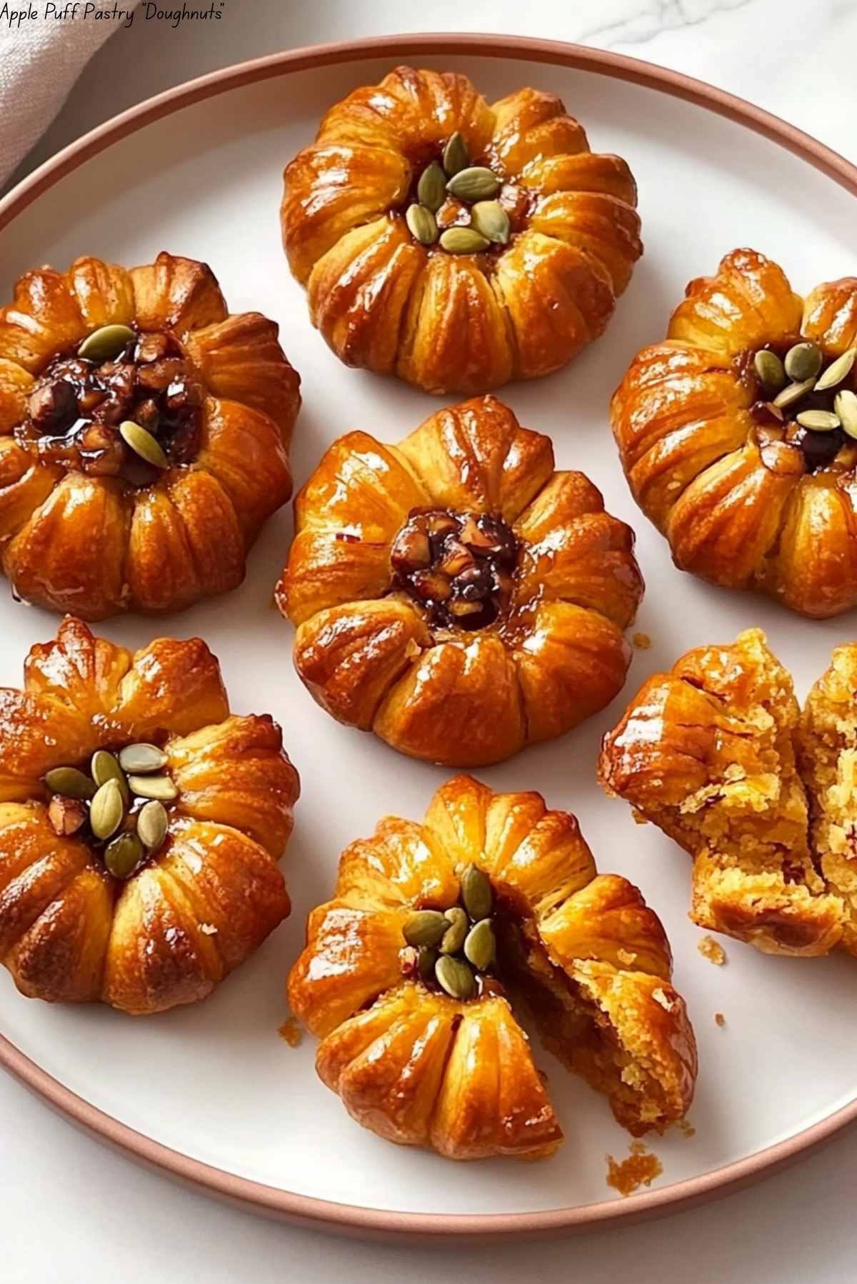 Apple Puff Pastry "Doughnuts"