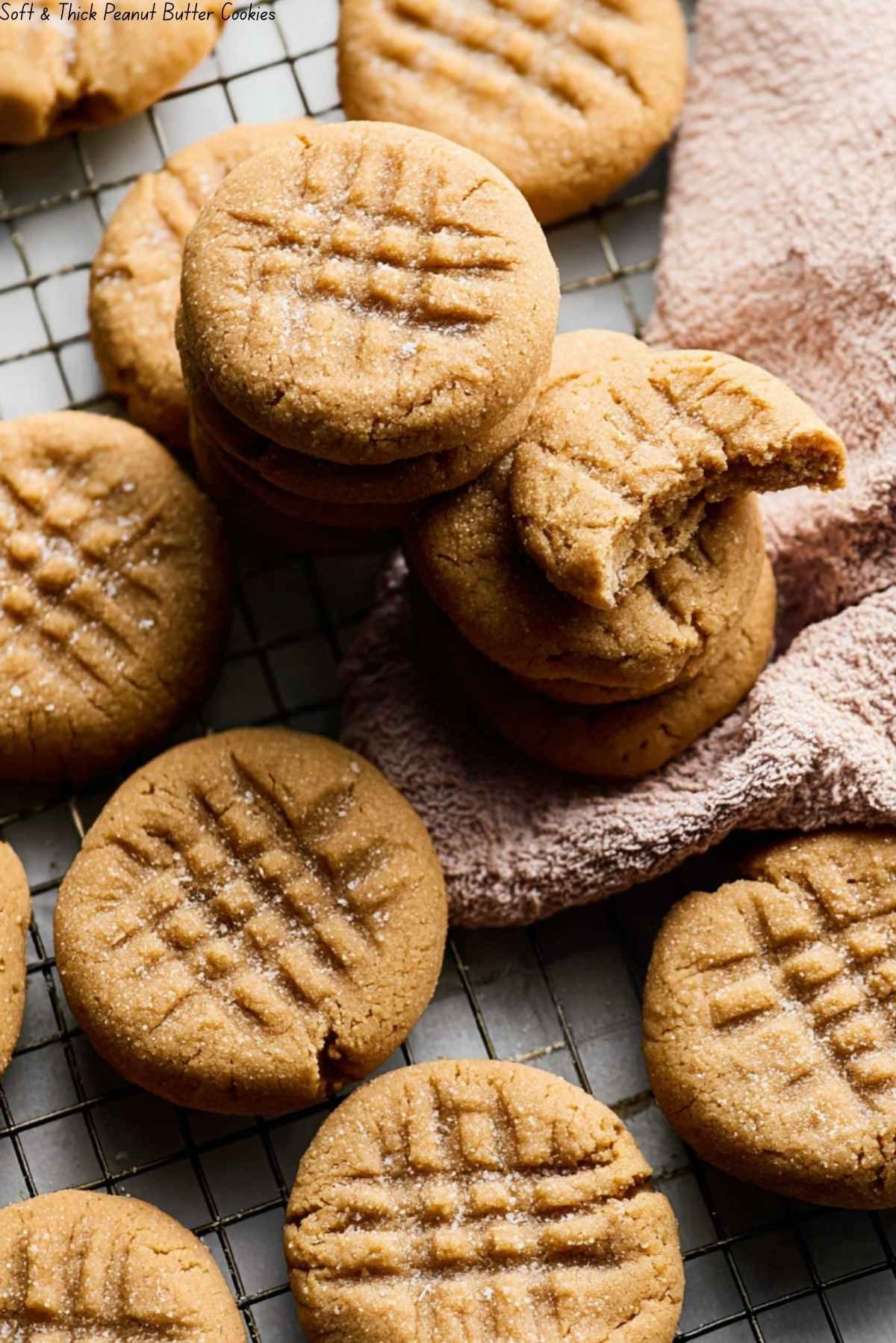 Soft & Thick Peanut Butter Cookies