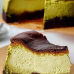Pistachio Brownie Basque Cheesecake 5 Pistachio Brownie Basque Cheesecake