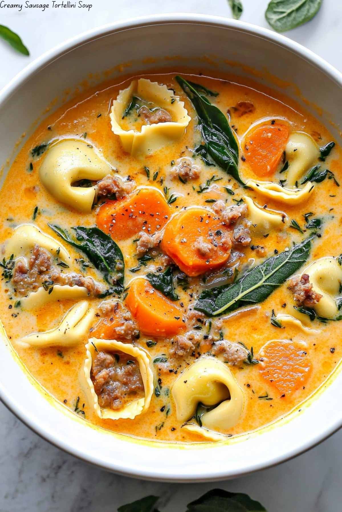 Creamy Sausage Tortellini Soup