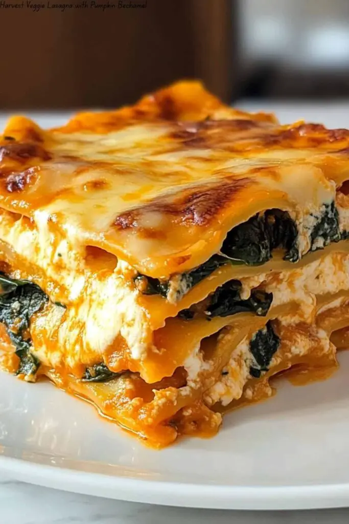 Harvest Veggie Lasagna with Pumpkin Bechamel