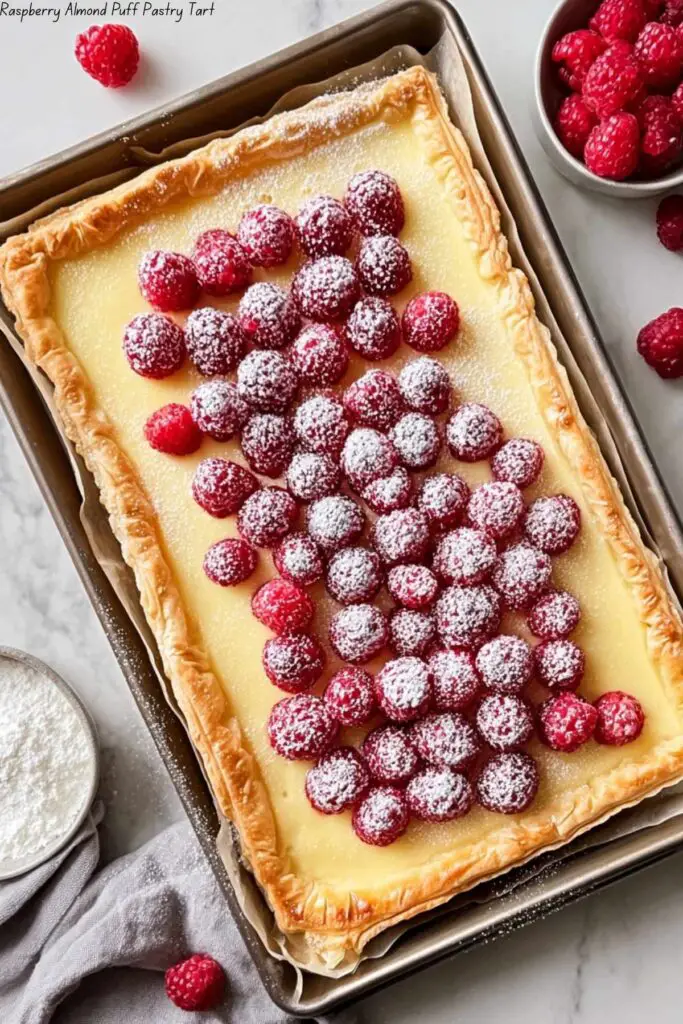Raspberry Almond Puff Pastry Tart 4 Raspberry Almond Puff Pastry Tart