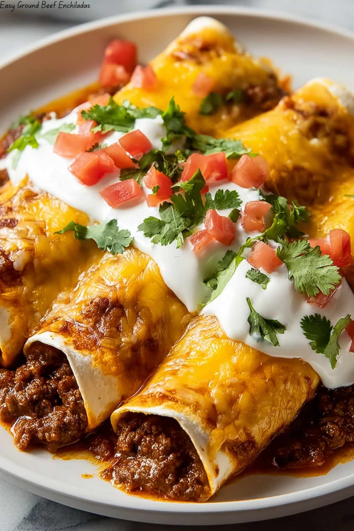 Easy Ground Beef Enchiladas