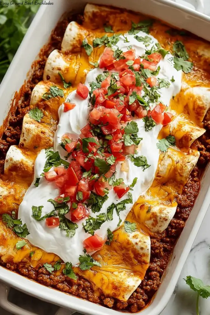 Easy Ground Beef Enchiladas