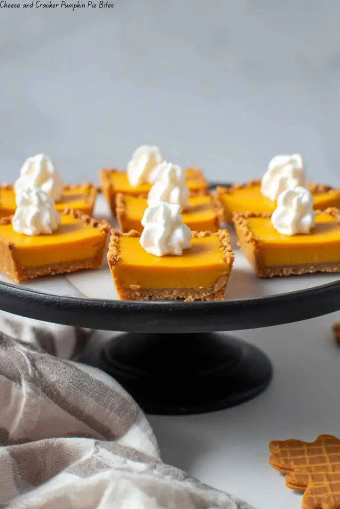 Cheese and Cracker Pumpkin Pie Bites
