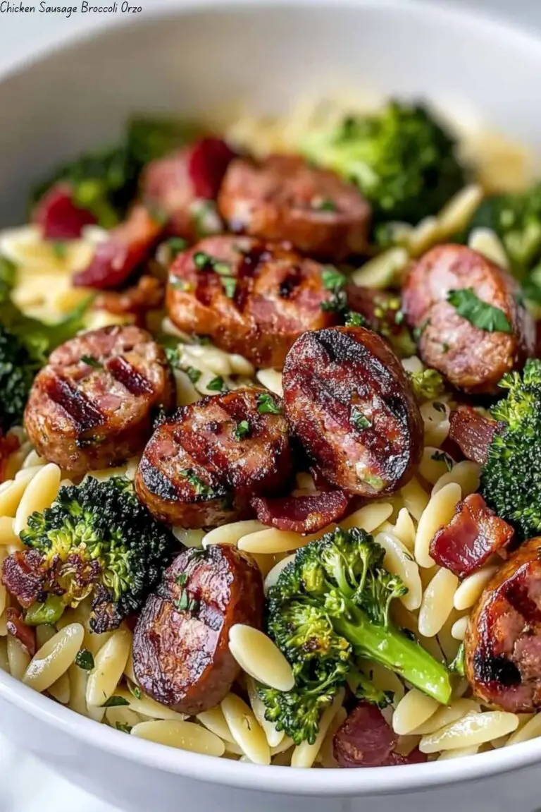 Chicken Sausage Broccoli Orzo
