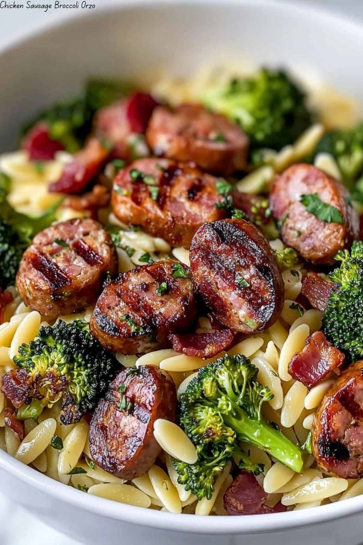 Chicken Sausage Broccoli Orzo
