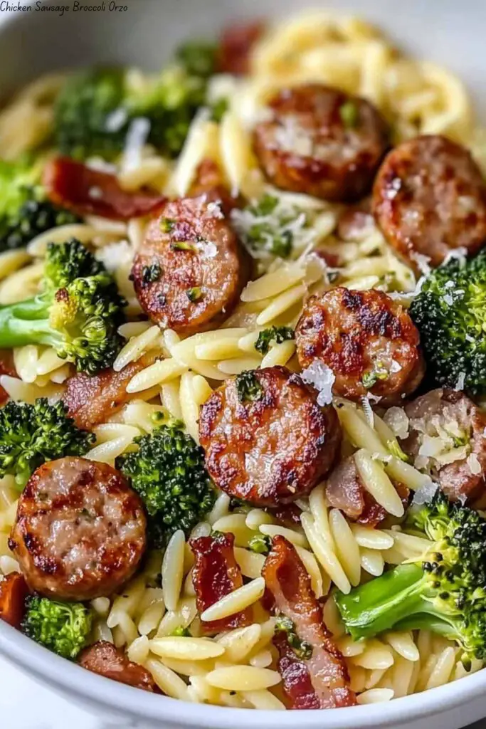 Chicken Sausage Broccoli Orzo