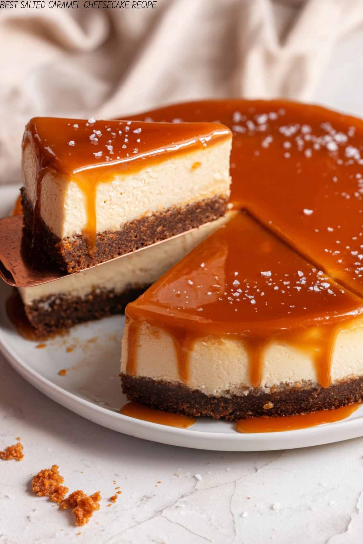 BEST SALTED CARAMEL CHEESECAKE RECIPE