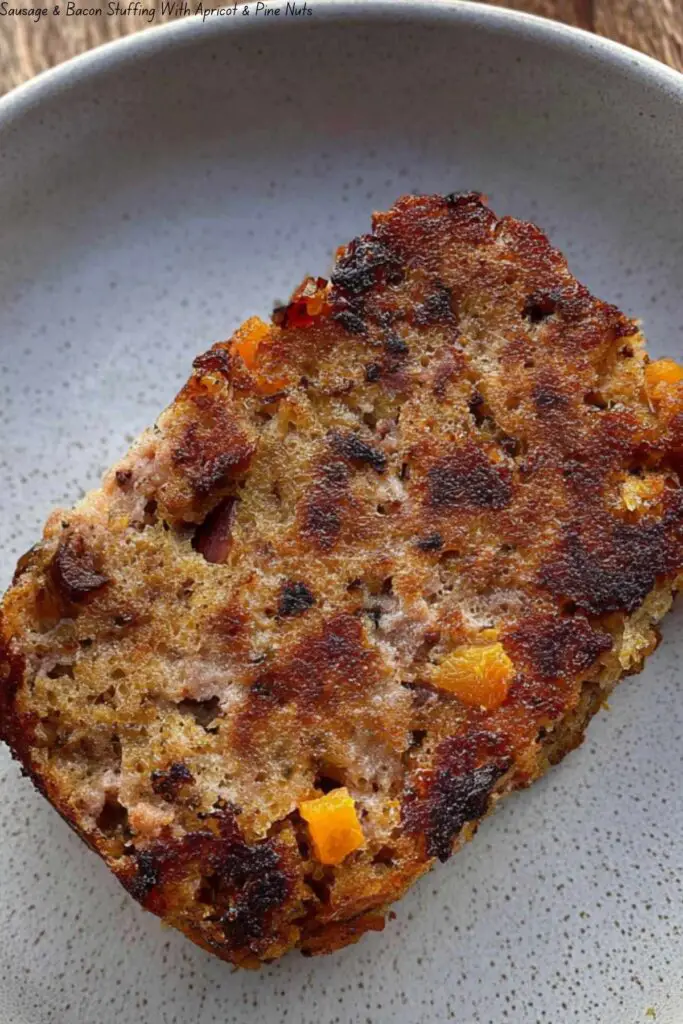 Sausage & Bacon Stuffing With Apricot & Pine Nuts