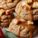 Delicious Caramel Apple Cookies with Rich Salted Caramel Drizzle