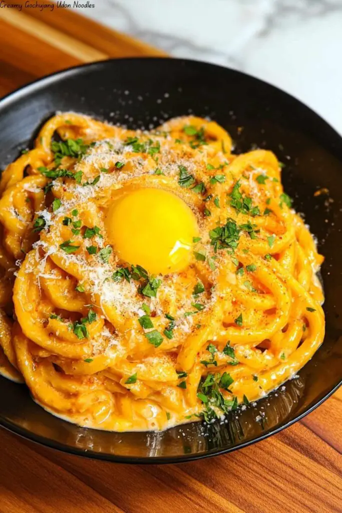 Creamy Gochujang Udon Noodles
