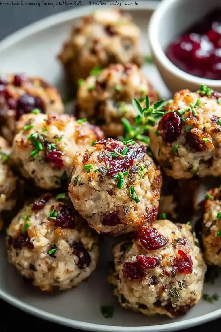 Irresistible Cranberry Turkey Stuffing Balls – A Festive Holiday Favorite