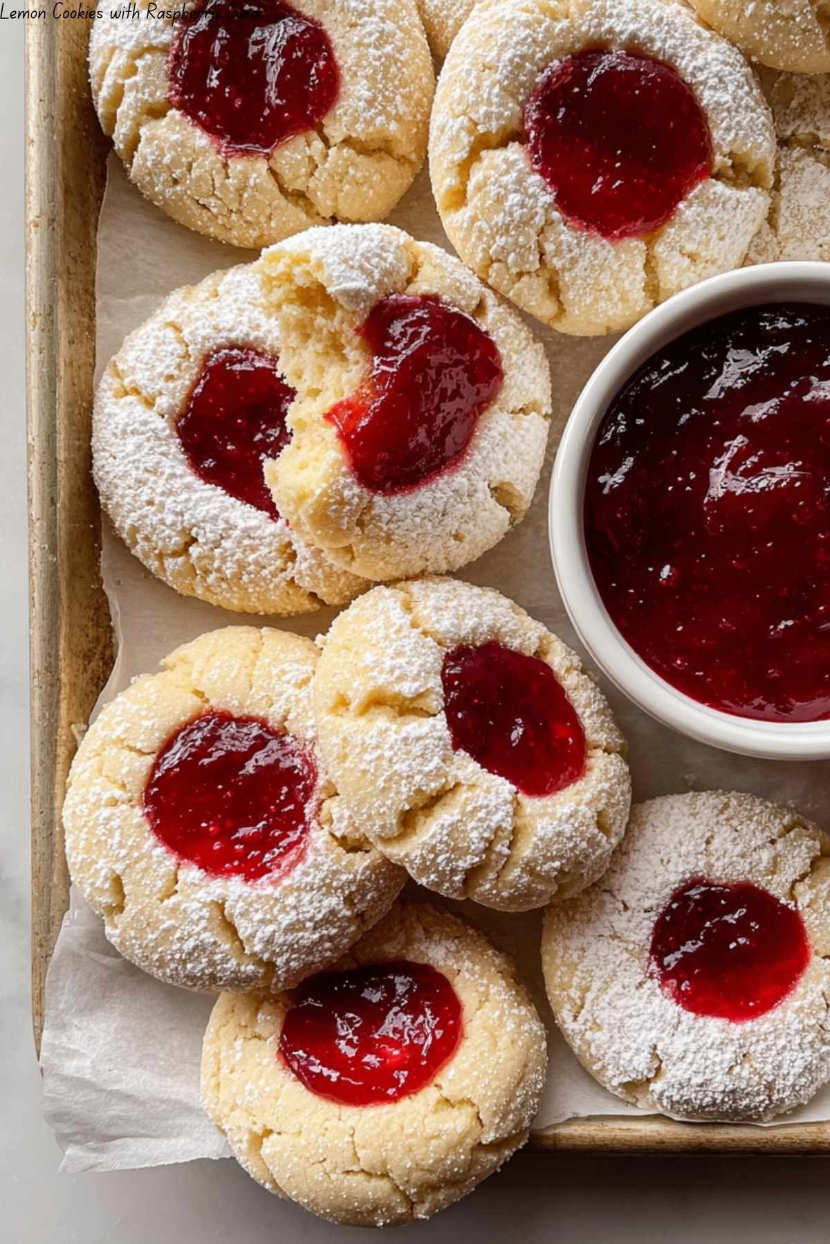 Lemon Cookies with Raspberry Curd