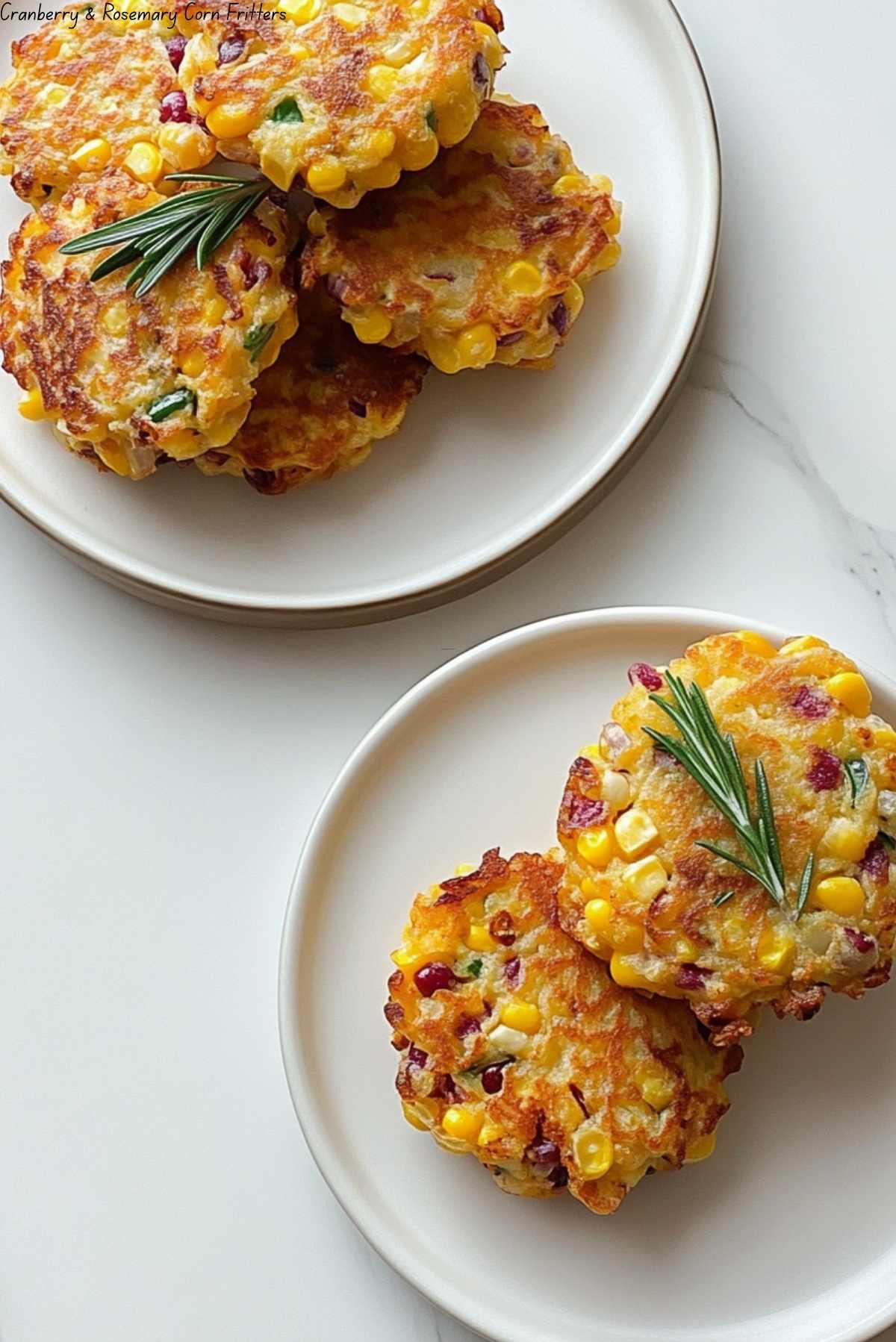 Cranberry & Rosemary Corn Fritters
