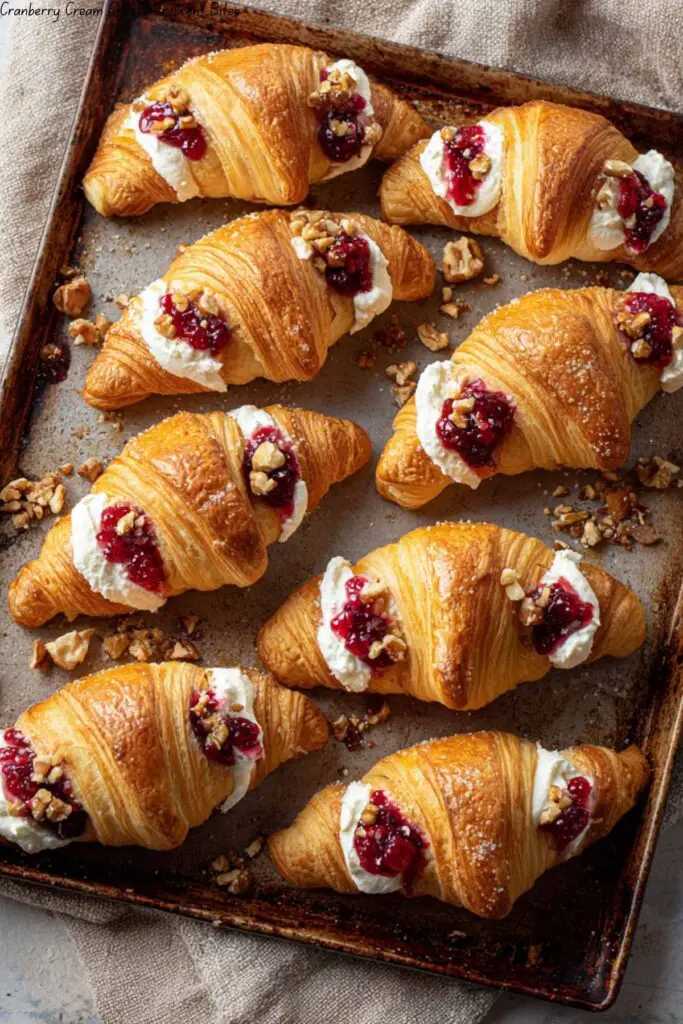 Cranberry Cream Cheese Crescent Bites