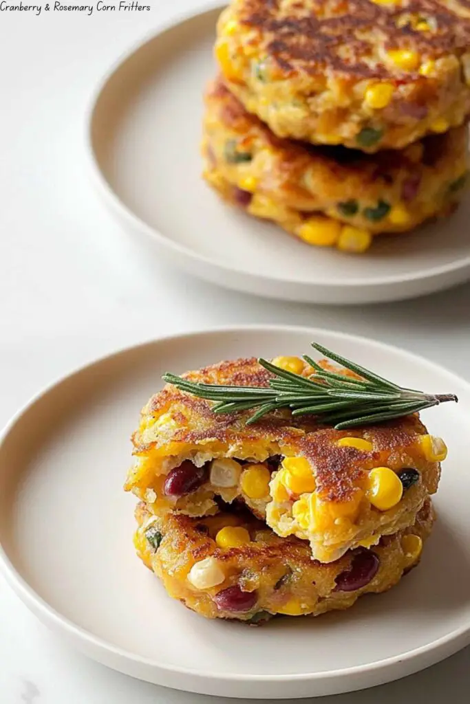 Cranberry & Rosemary Corn Fritters