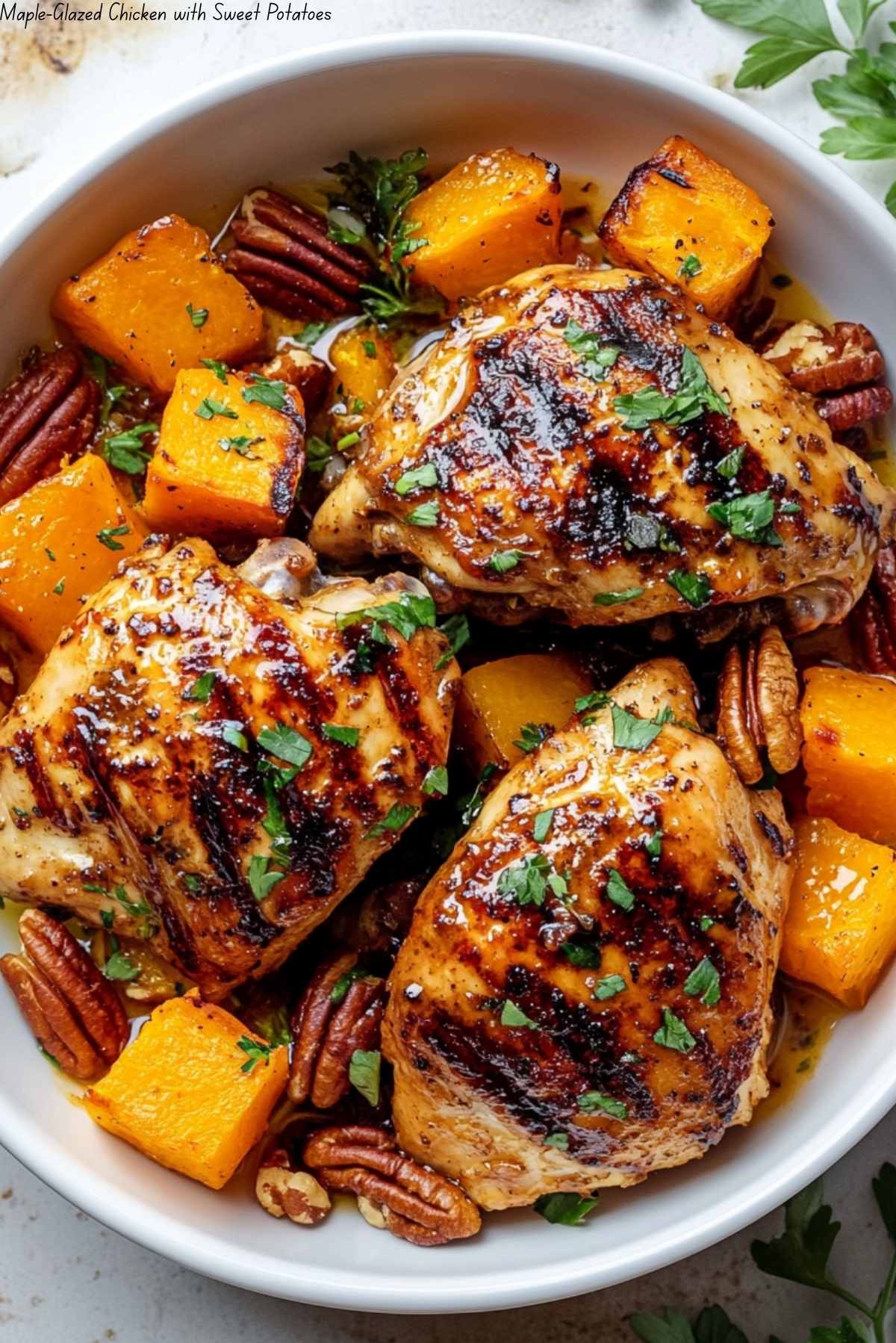 Maple-Glazed Chicken with Sweet Potatoes