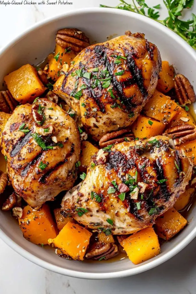 Maple-Glazed Chicken with Sweet Potatoes