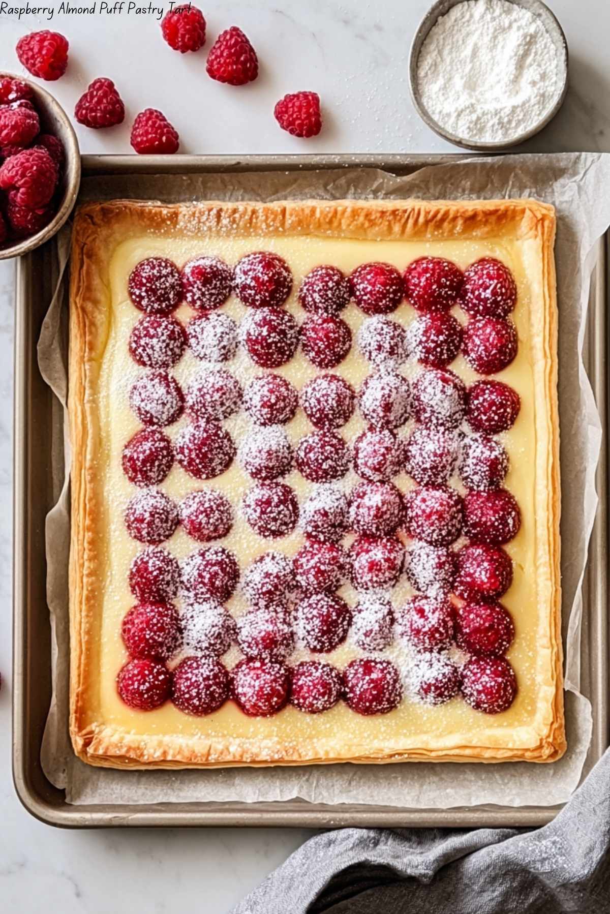 Raspberry Almond Puff Pastry Tart 3 Raspberry Almond Puff Pastry Tart