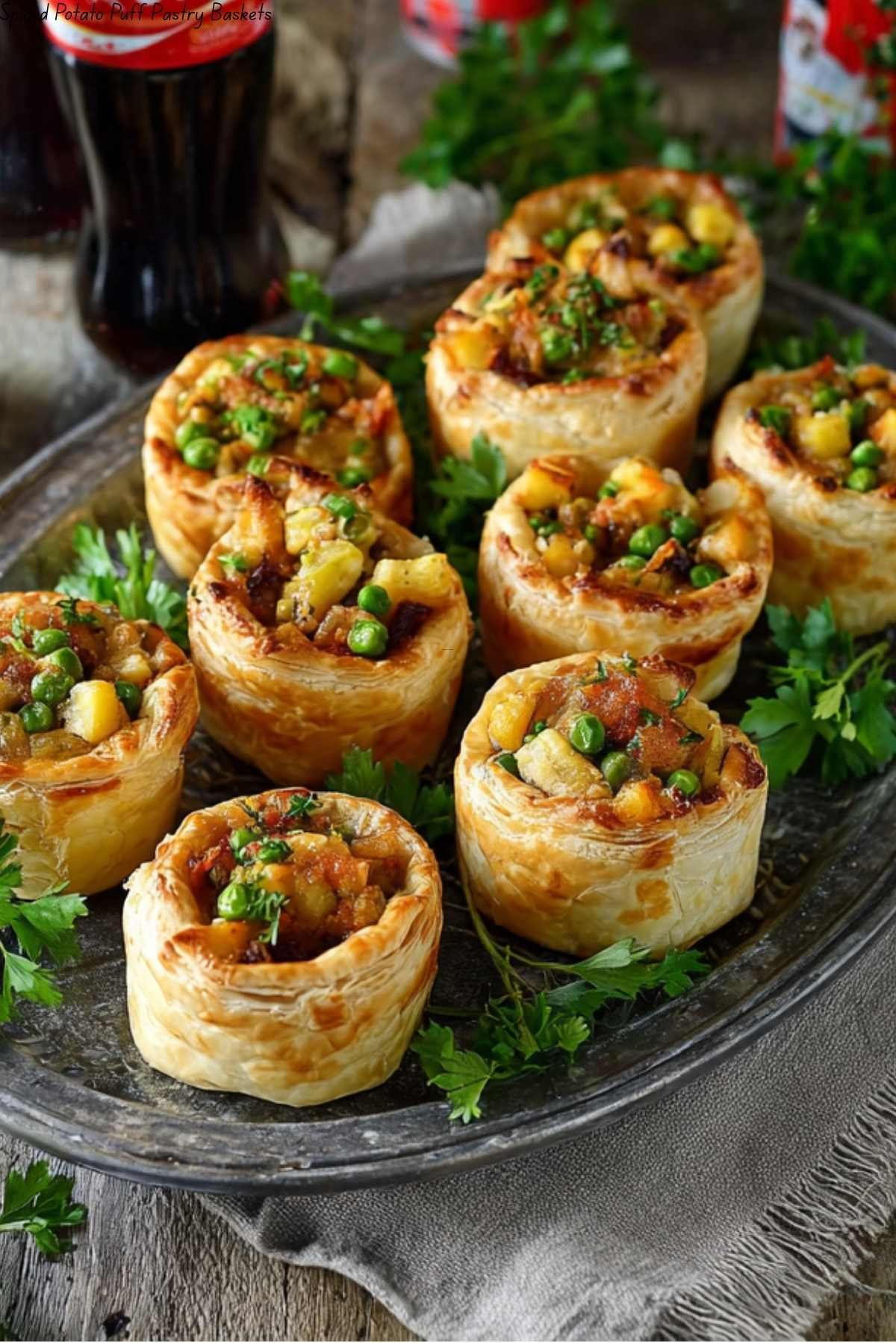 Spiced Potato Puff Pastry Baskets