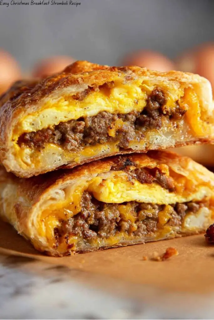 Easy Christmas Breakfast Stromboli