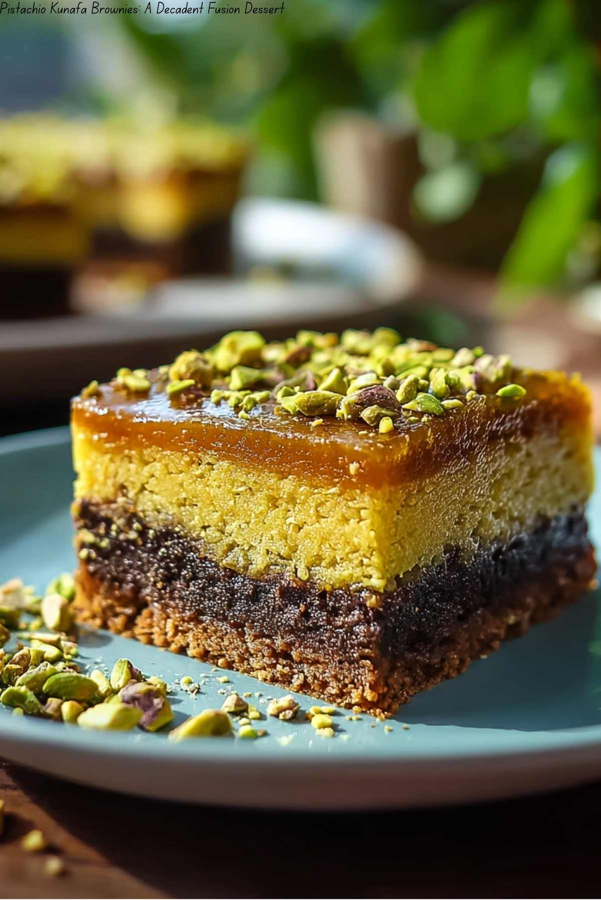 Pistachio Kunafa Brownies: A Decadent Fusion Dessert