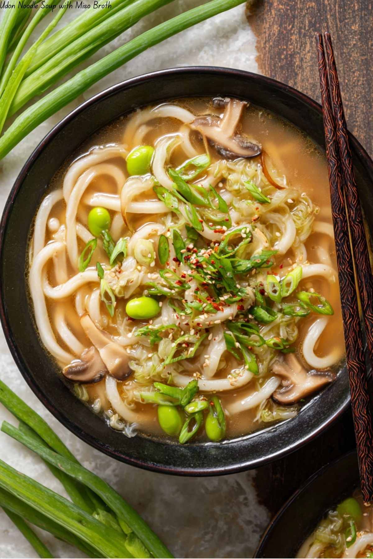 Udon Noodle Soup with Miso Broth
