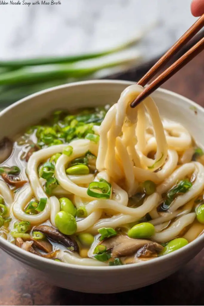 Udon Noodle Soup with Miso Broth