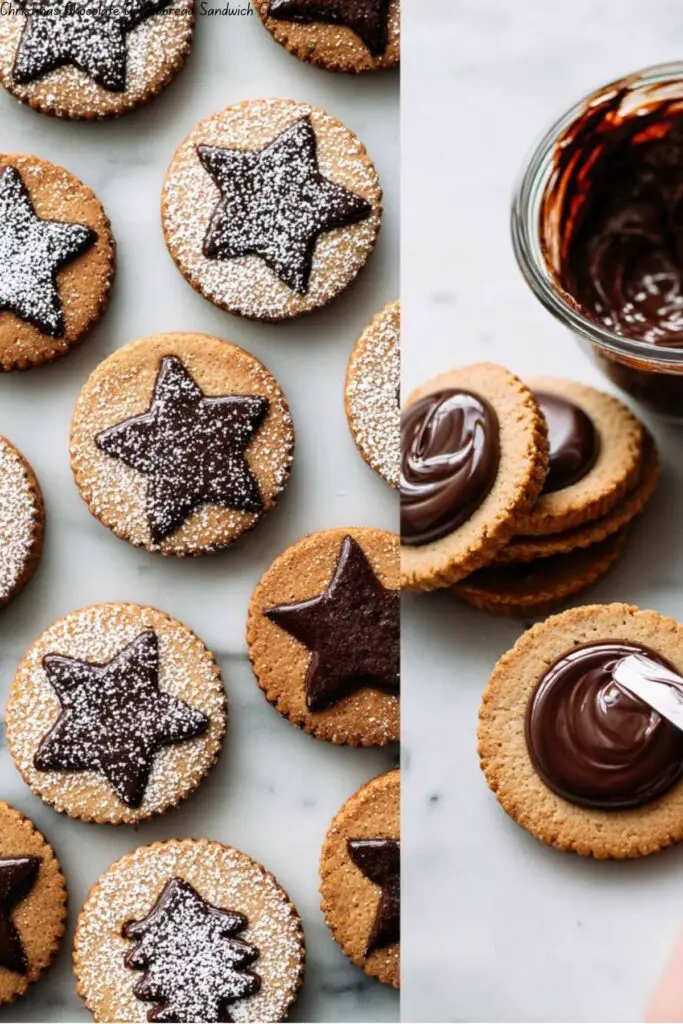 Christmas Chocolate Gingerbread Sandwich Cookies 4 Christmas Chocolate Gingerbread Sandwich Cookies