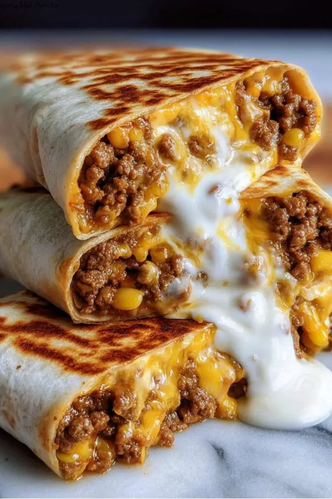 Beefy Melt Burritos 4 Beefy Melt Burritos