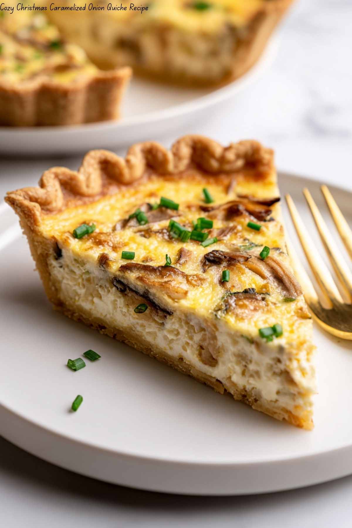 Cozy Christmas Caramelized Onion Quiche