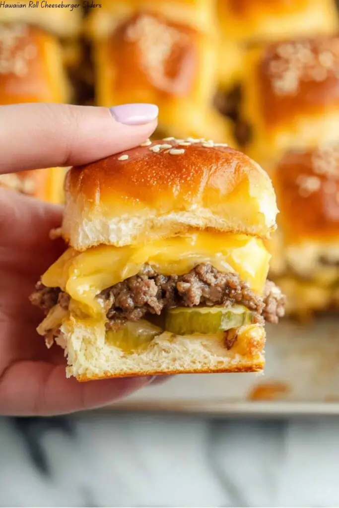 Hawaiian Roll Cheeseburger Sliders