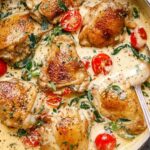 Simple Christmas Creamy Oven Baked Chicken Thighs