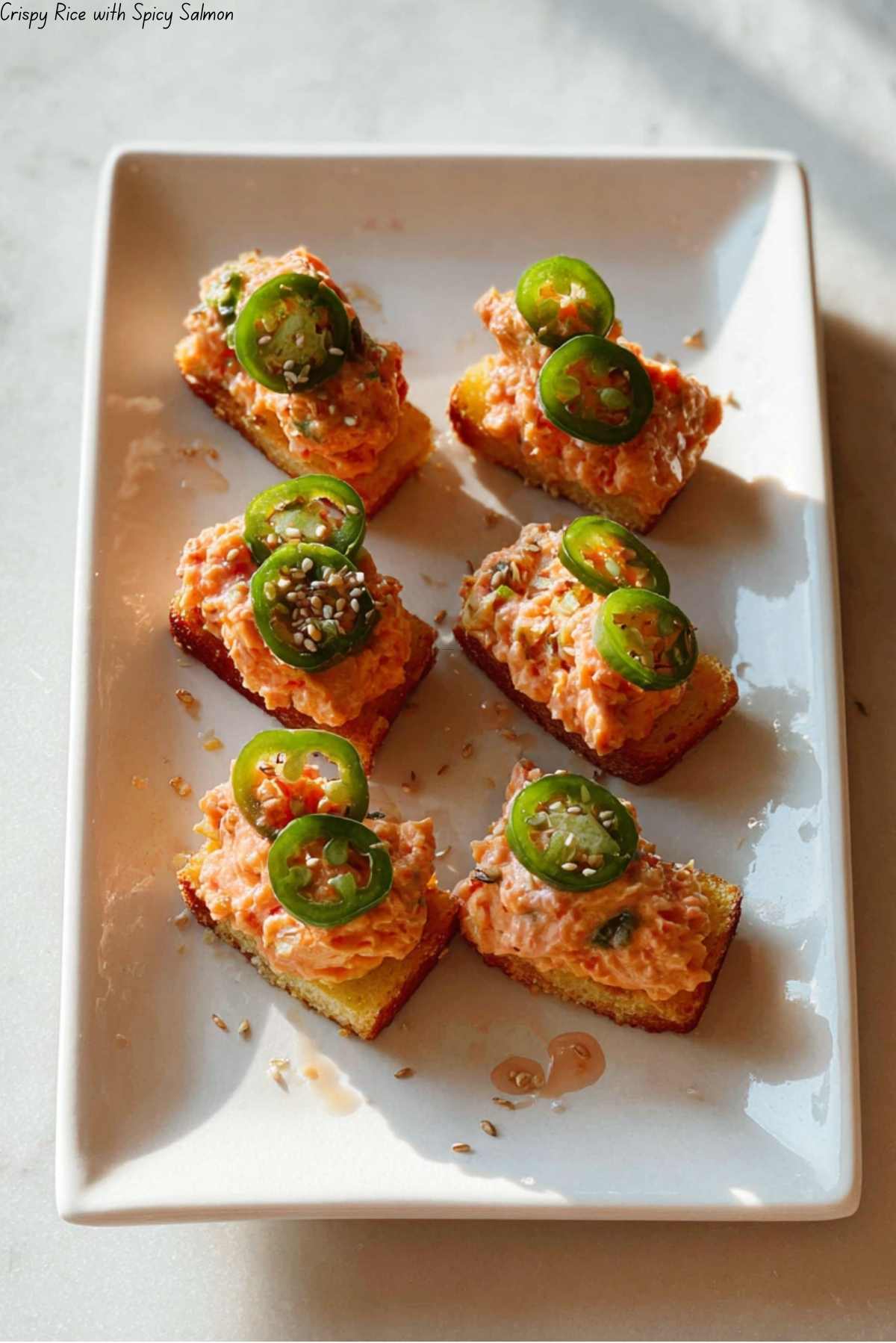 Crispy Rice with Spicy Salmon