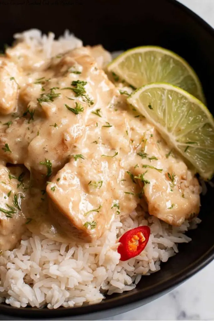 Miso-Coconut Poached Cod with Pandan Rice 4 Miso-Coconut Poached Cod with Pandan Rice