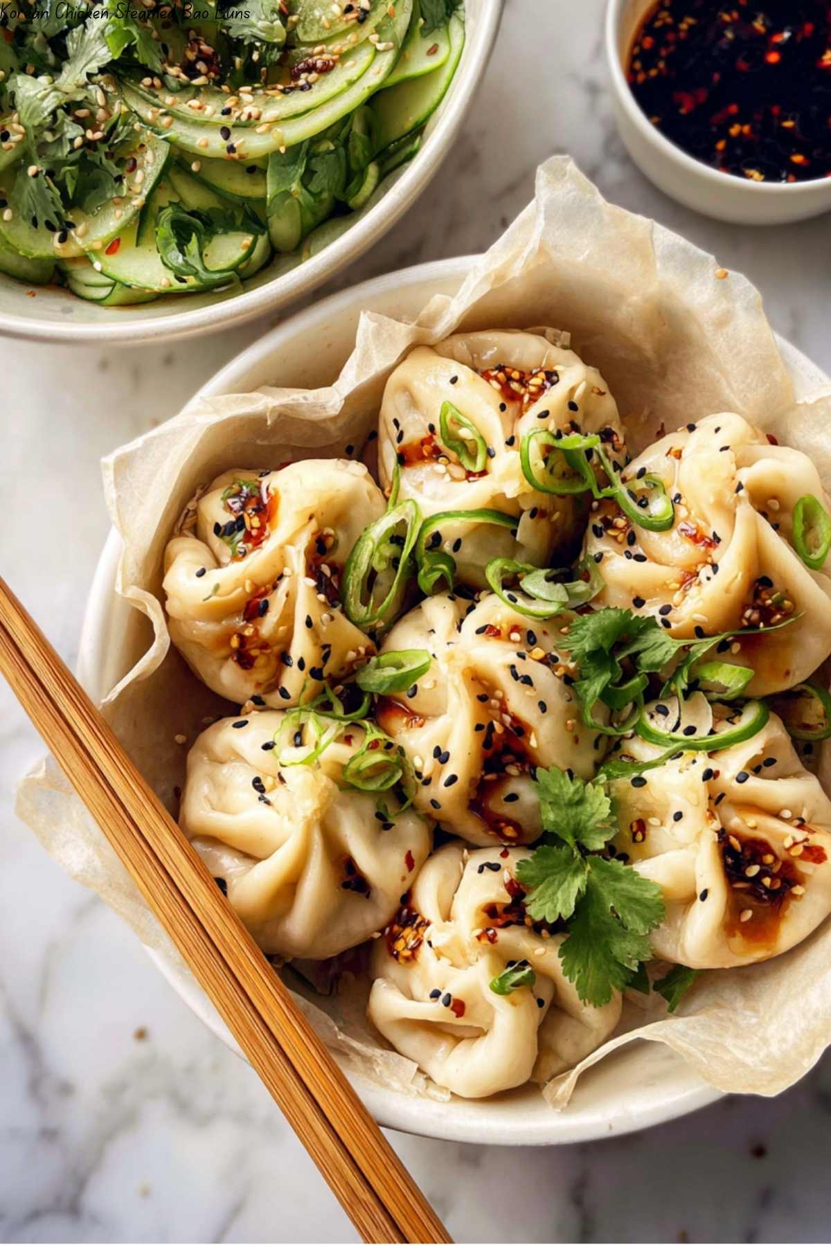 Korean Chicken Steamed Bao Buns