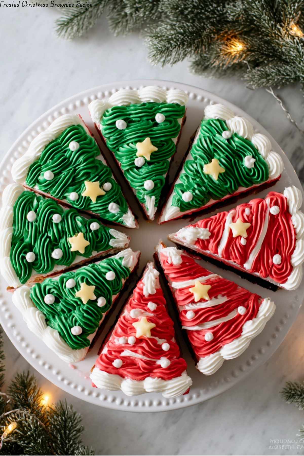 Frosted Christmas Brownies