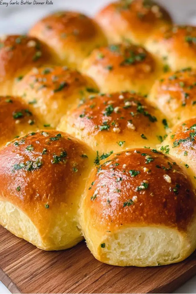 Easy Garlic Butter Dinner Rolls
