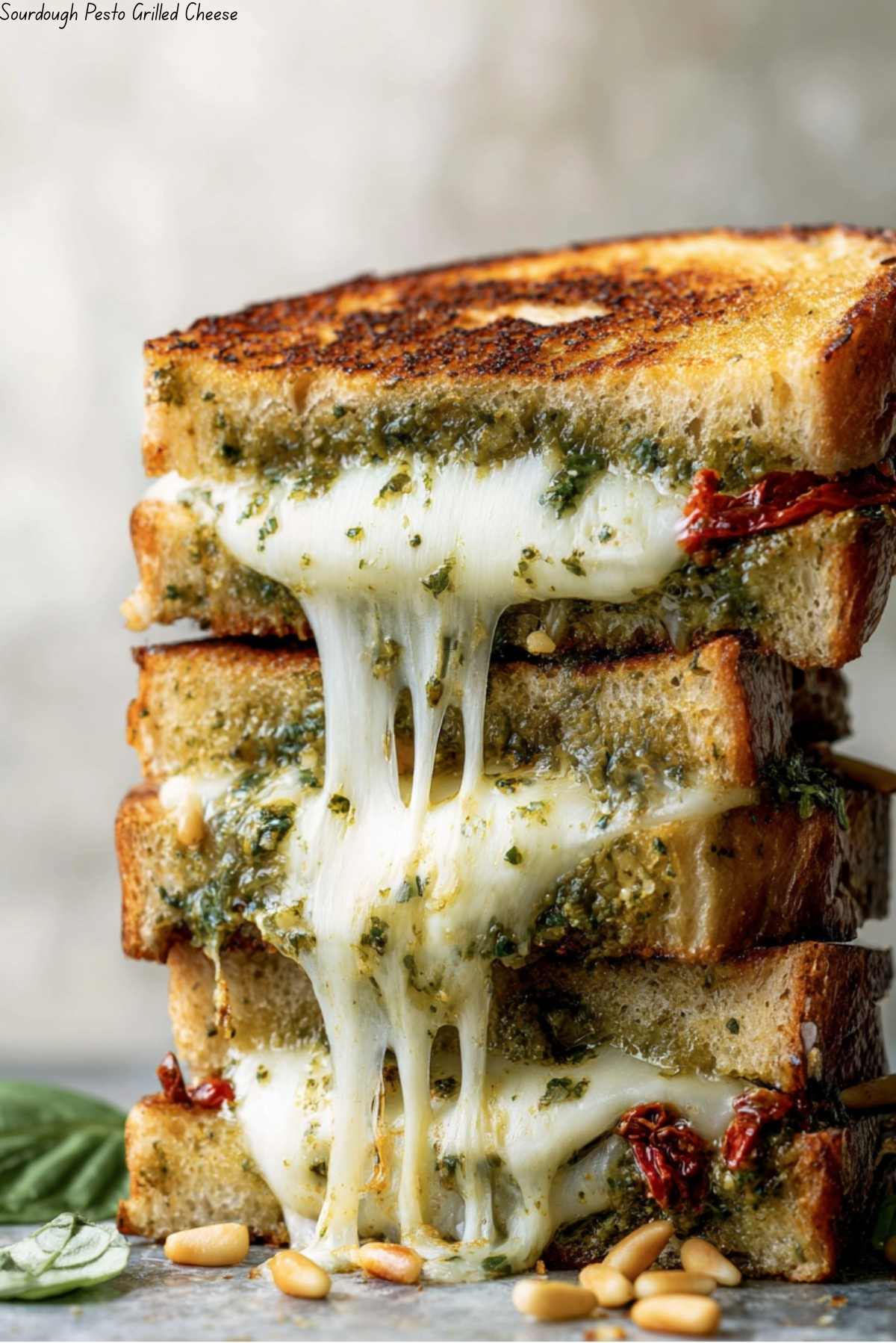 Sourdough Pesto Grilled Cheese