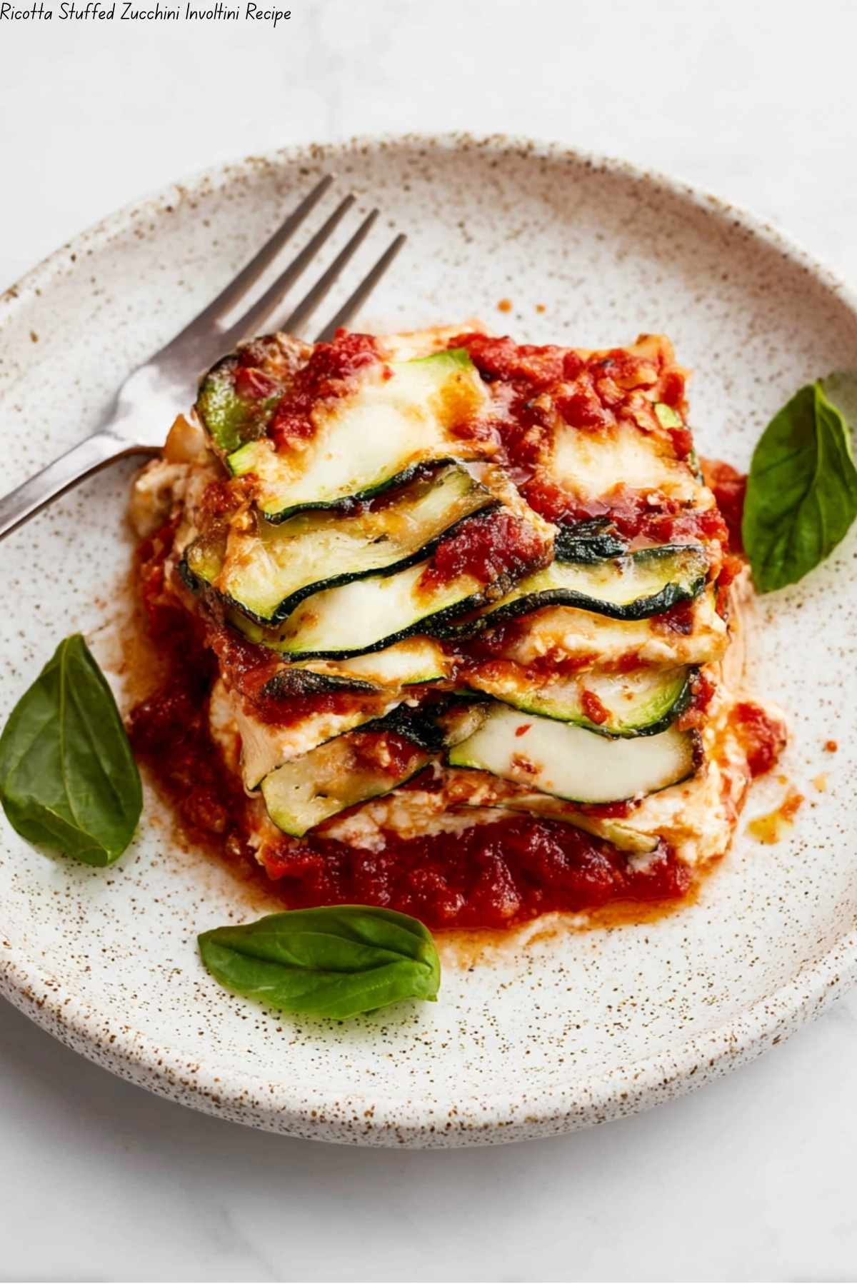 Ricotta Stuffed Zucchini Involtini