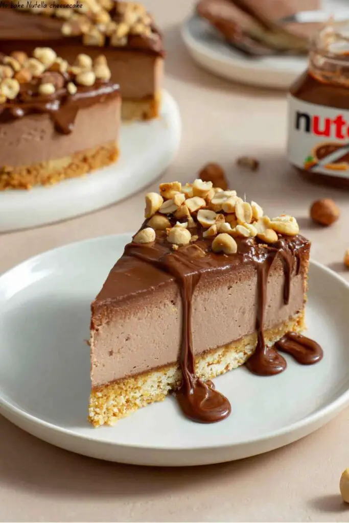 No Bake Nutella Cheesecake 4 No Bake Nutella Cheesecake