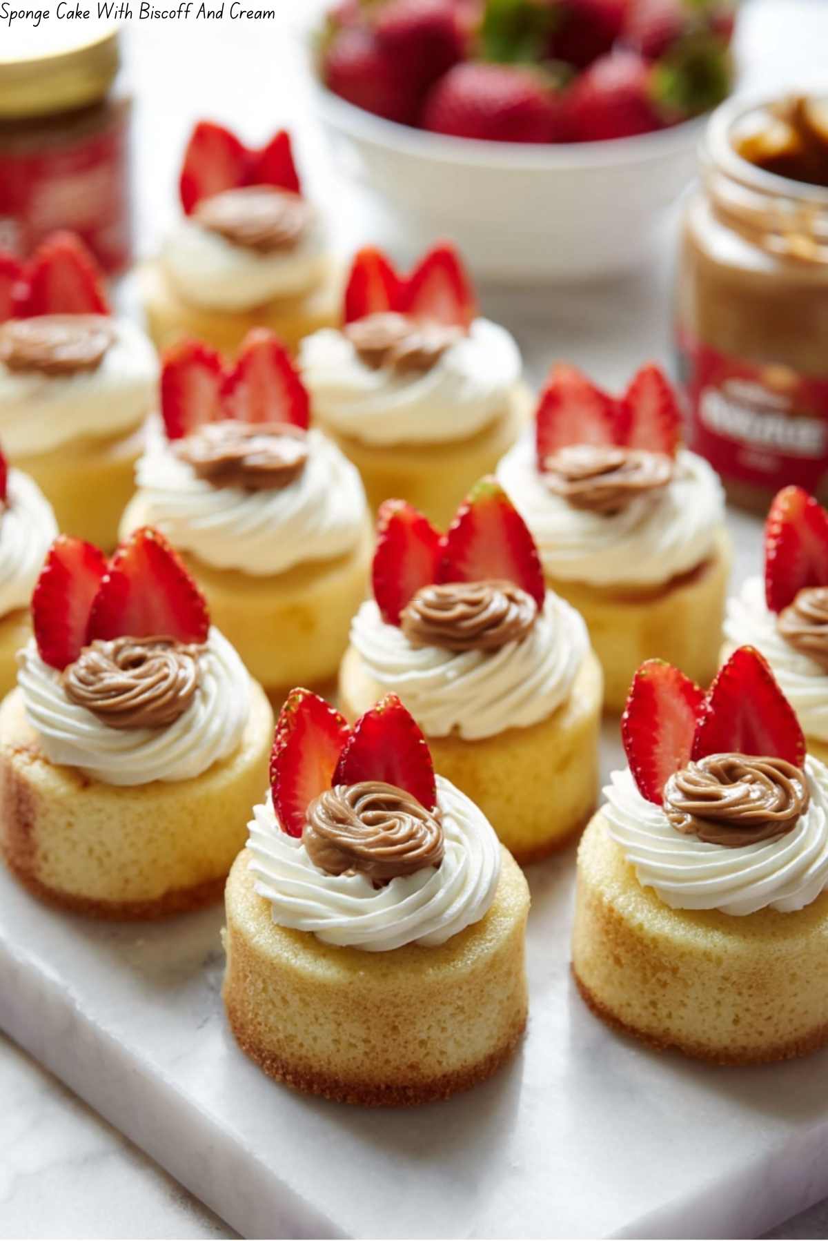 Sponge Cake With Biscoff And Cream