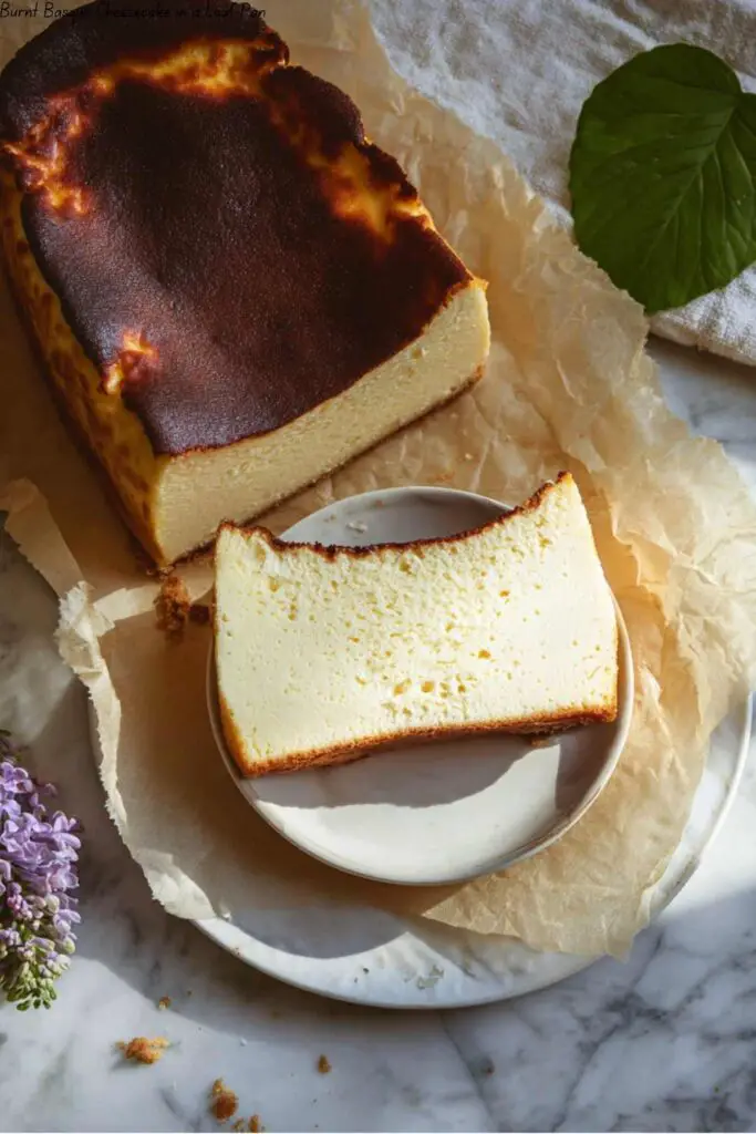 Burnt Basque Cheesecake in a Loaf Pan 4 Burnt Basque Cheesecake in a Loaf Pan