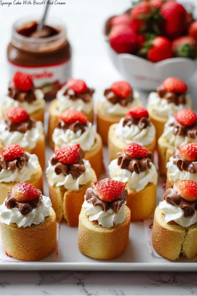 Sponge Cake With Biscoff And Cream 4 Sponge Cake With Biscoff And Cream