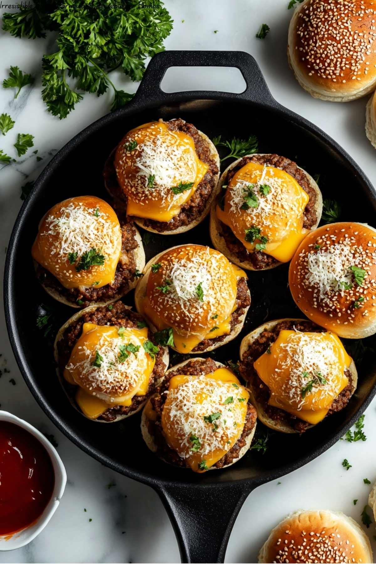 Irresistible Garlic Parmesan Cheeseburger Bombs