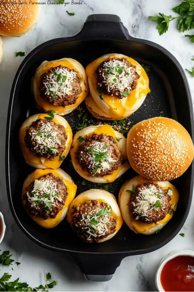 Irresistible Garlic Parmesan Cheeseburger Bombs
