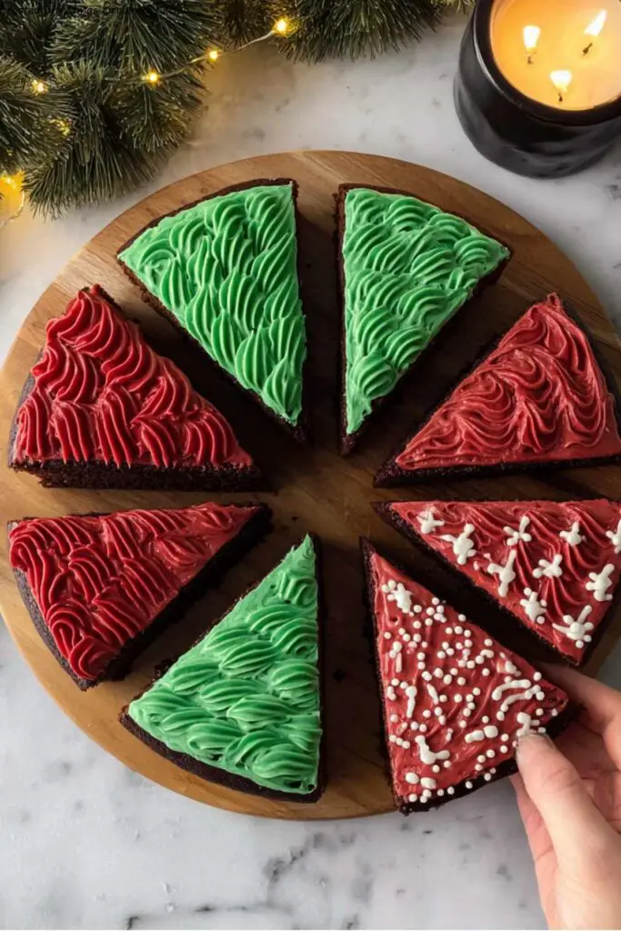 Frosted Christmas Brownies